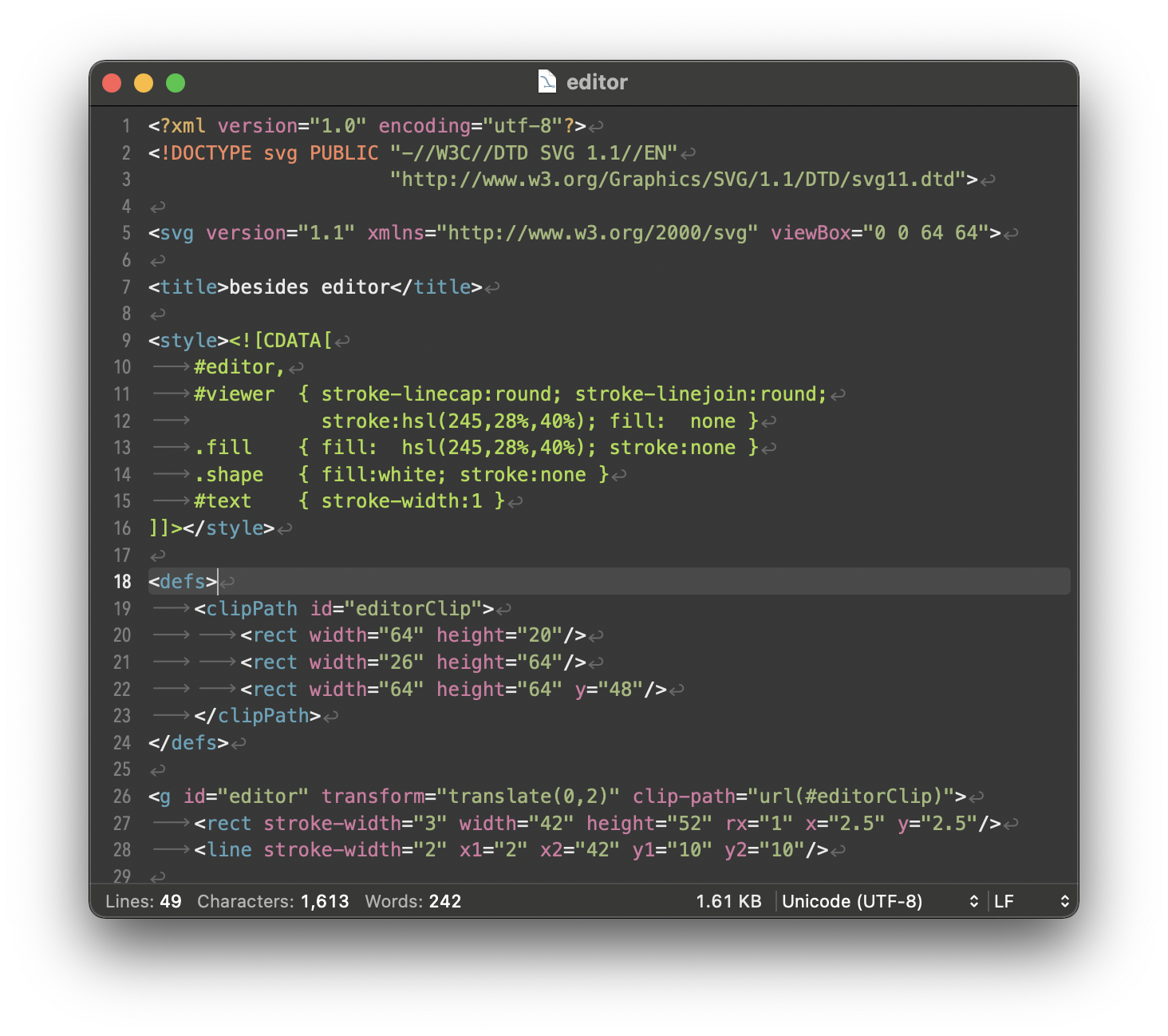 shell and xml editor for mac